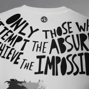 For The Absurds " Albert Einstein " white Blumun oversized (loose fit) drop shoulder t-shirt.