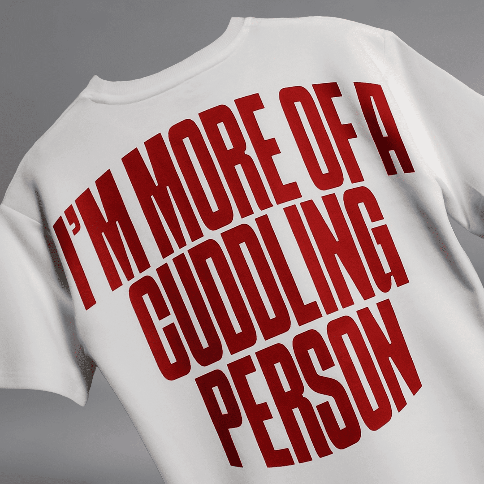 Fear Nothing " Lion white Blumun oversized (loose fit) drop shoulder t-shirt.