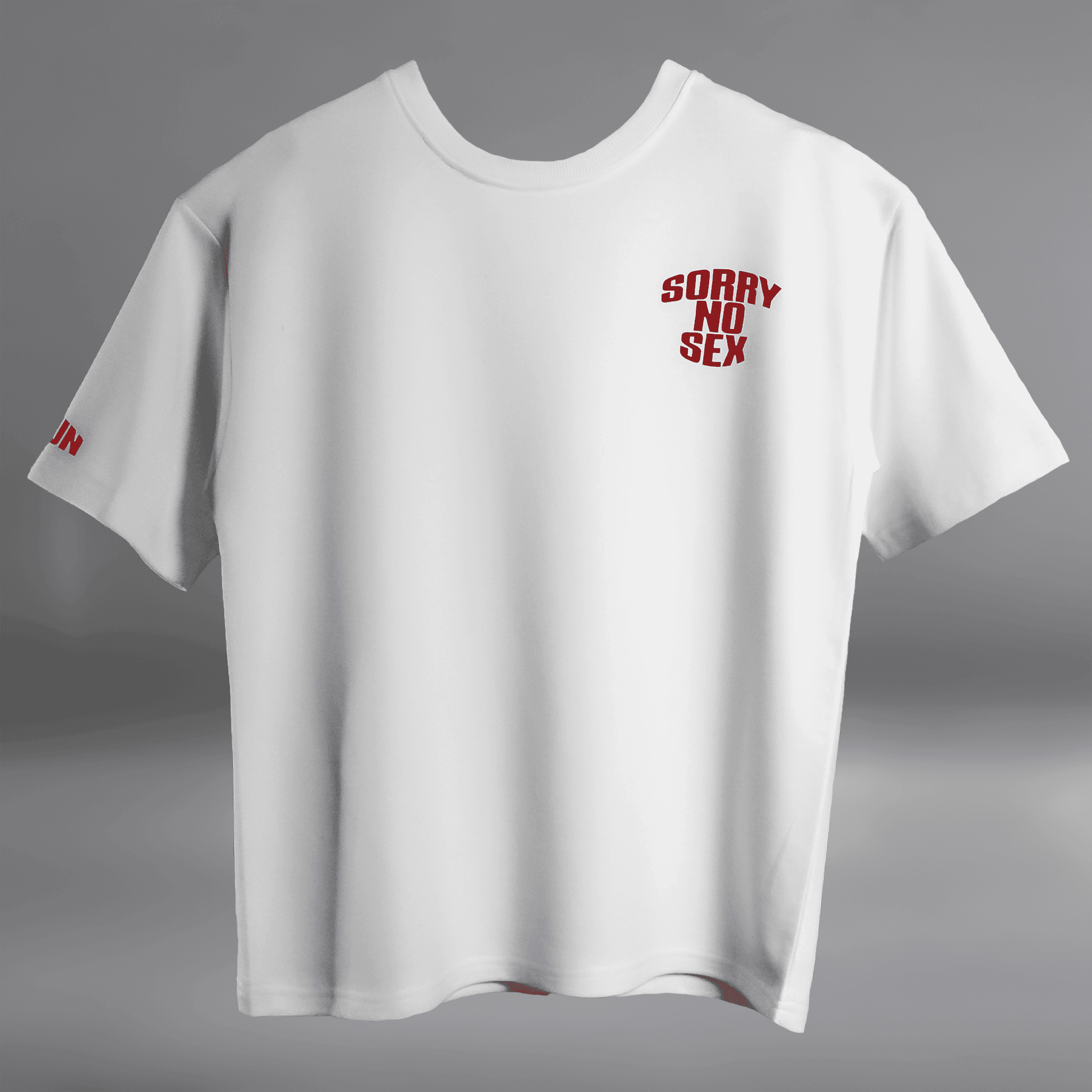 Fear Nothing " Lion white Blumun oversized (loose fit) drop shoulder t-shirt.