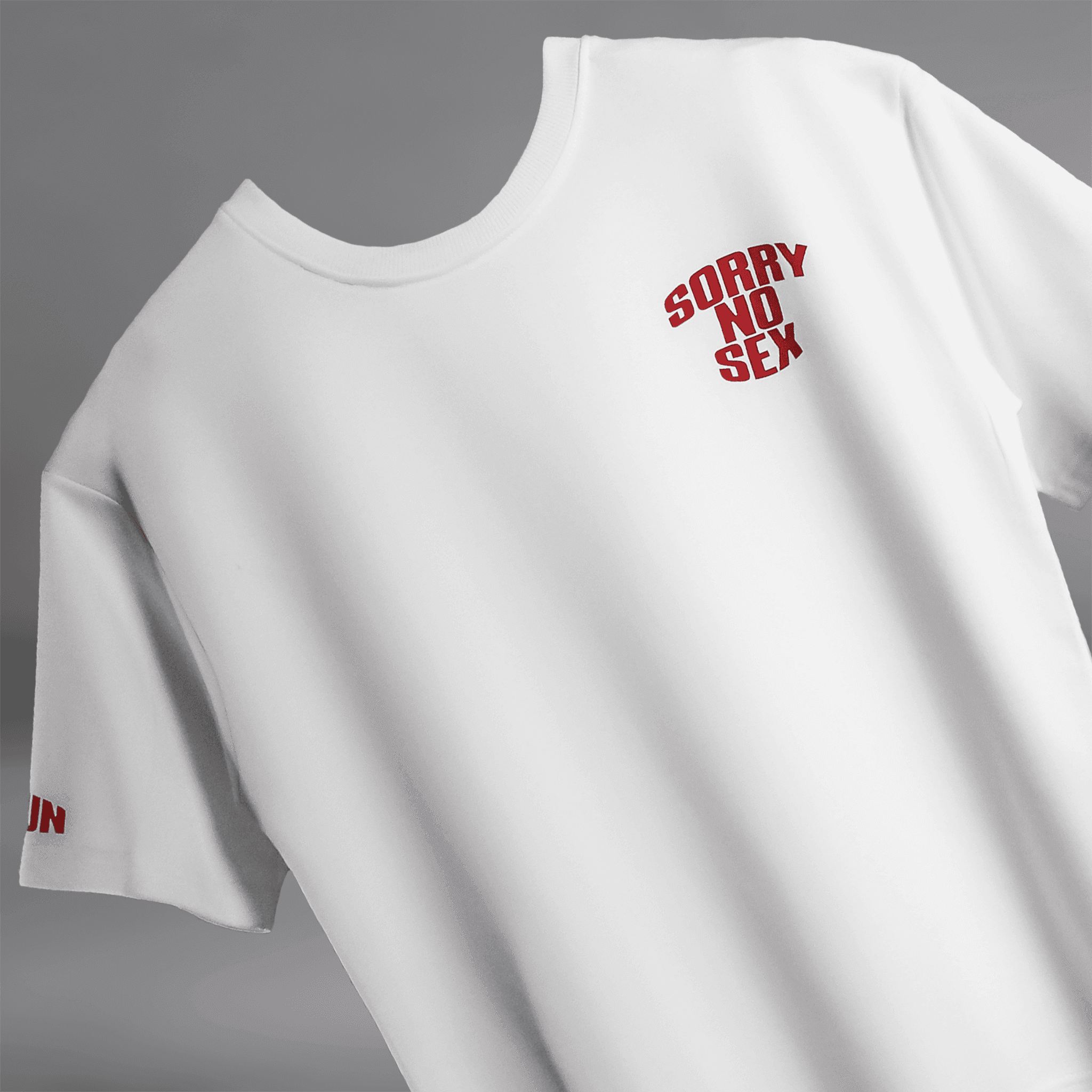 Fear Nothing " Lion white Blumun oversized (loose fit) drop shoulder t-shirt.