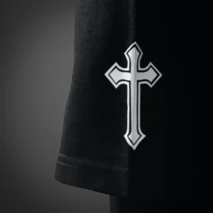 Right Sleeve close-up of god's plan t-shirt | Premium streetwear t-shirt | oversized t-shirt by BLUMUN