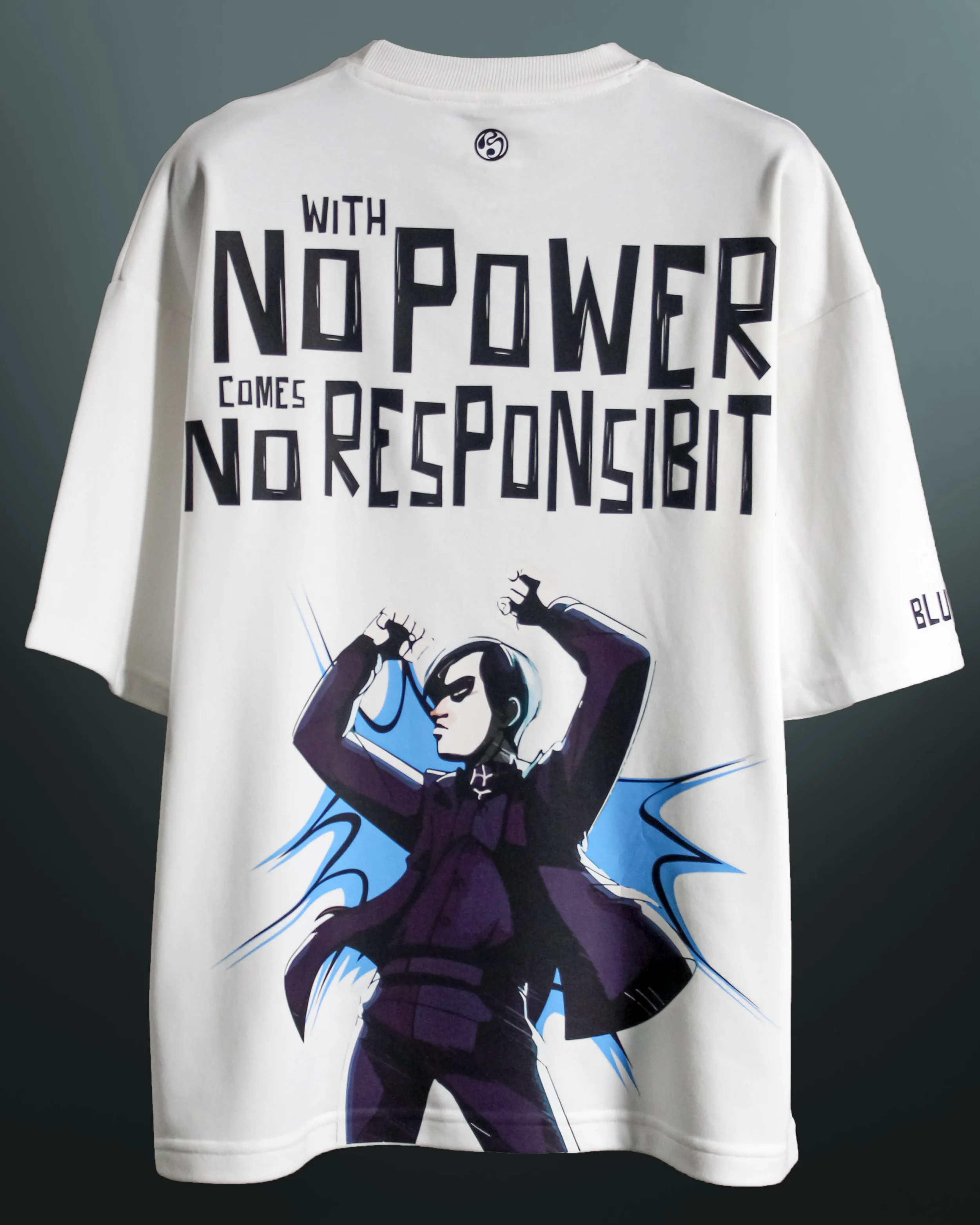 NO POWER NO RESPONSIBLITY OVERSIZED T-SHIRT