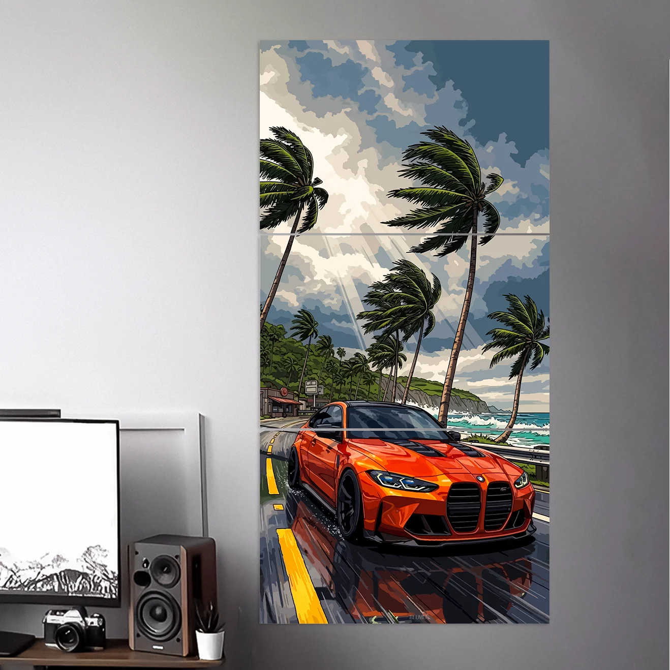 BMW M3 POSTER | CAR POSTERS | VECTOR ART POSTER | 3 PIECE SET