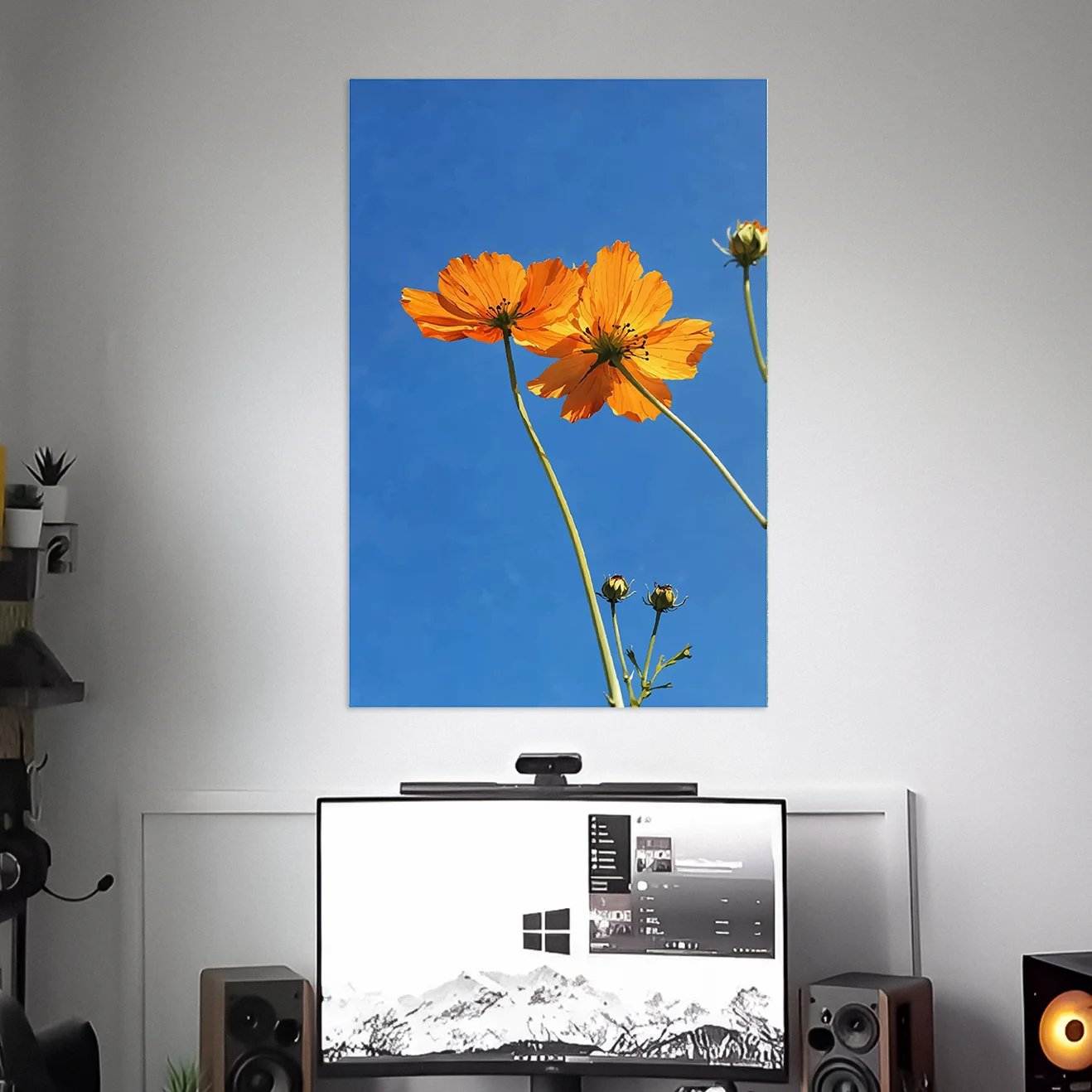 SULFUR COSMOS FLOWER POSTER | WALL ART | NATURE POSTERS