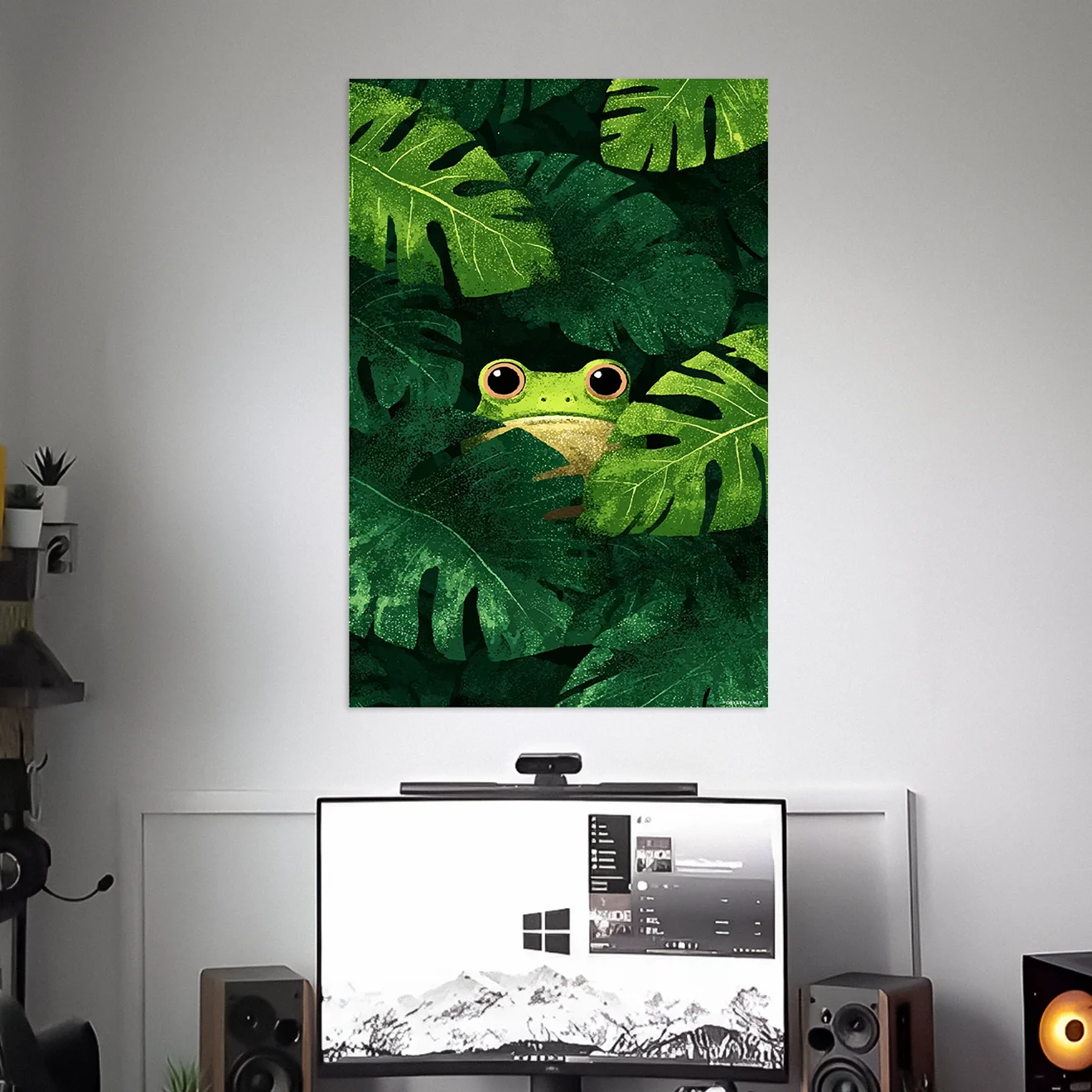 HIDING FROG POSTER | WALL ART | NATURE POSTERS