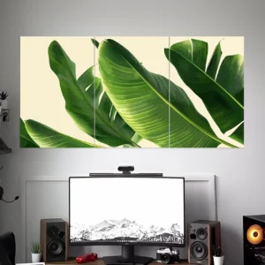 BANANA LEAVES WALL ART POSTER | NATURE POSTERS | 3 PIECE SET