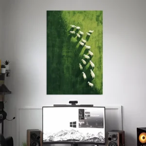 SHEEP GRAZING ART POSTER | WALL ART | NATURE POSTERS