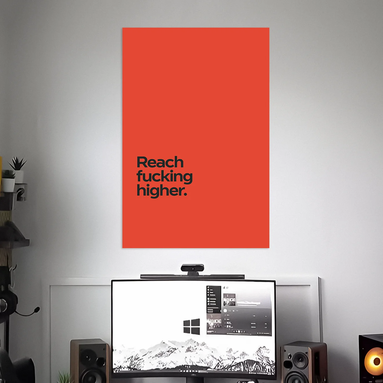 REACH HIGHER POSTER | TEXTS POSTERS | AESTHETIC POSTERS