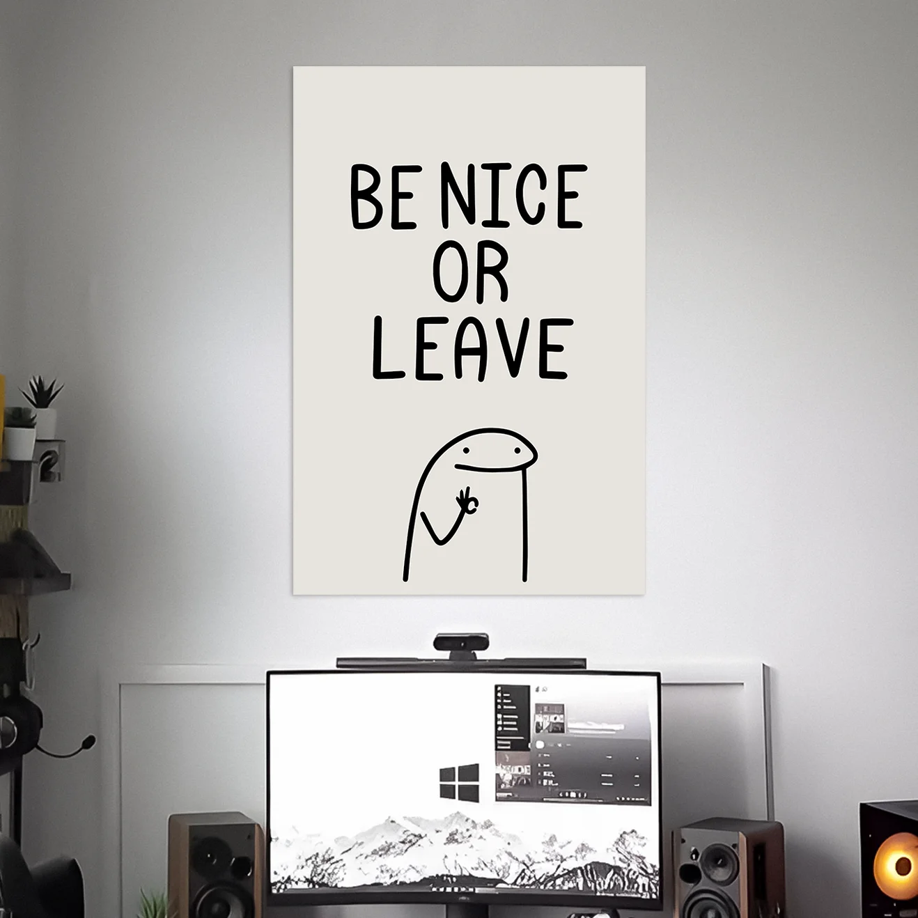 BE NICE OR LEAVE POSTER | TEXTS POSTERS | AESTHETIC POSTERS
